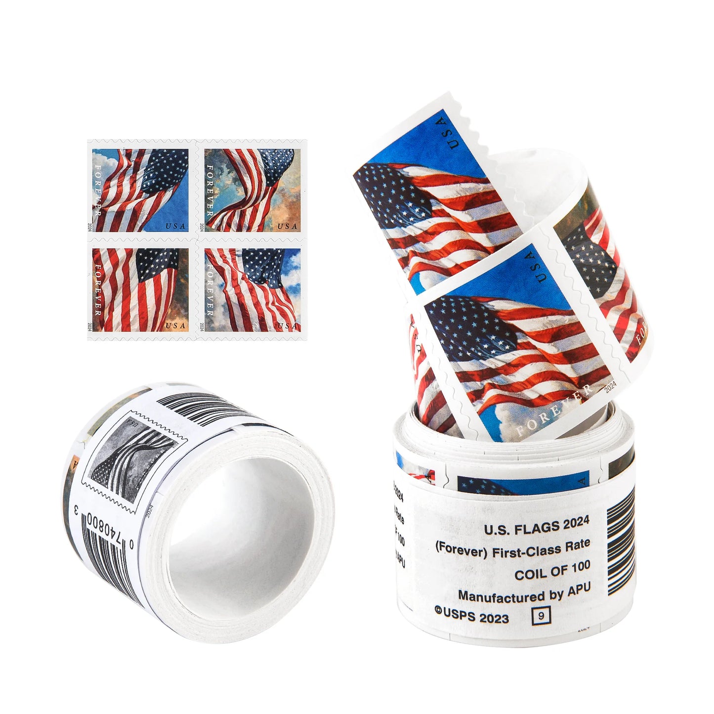 Discount Forever Flag Postage Stamps 1 Roll of 100